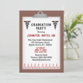 Doctor Graduation Party Invitation Kaart (Staand voorkant)