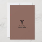 Doctor Graduation Party Invitation Kaart (Achterkant)