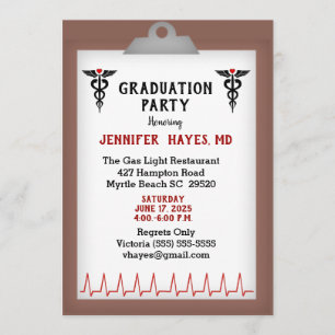 Doctor Graduation Party Invitation Kaart