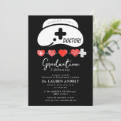 Doctor Graduation Party Invitation Kaart (Staand voorkant)