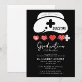 Doctor Graduation Party Invitation Kaart (Voorkant / Achterkant)