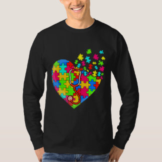 Doctor Heart Puzzle-artikelen ondersteunen autisme T-shirt
