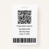 Doctor ID Simple en Elegant Badge (Achterkant)