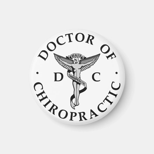 Doctor in de chiropractische Logo Magnet Magneet (Voorkant)
