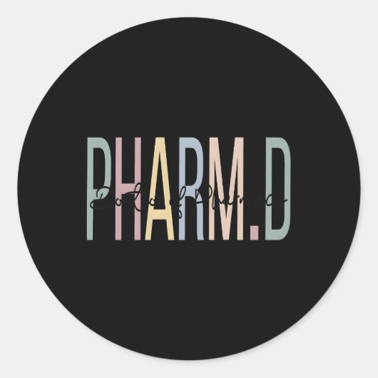 Doctor in de farmacie Boho Pharma Ronde Sticker (Voorkant)