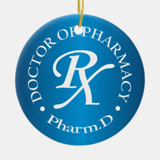 Doctor in de farmacie keramisch ornament (Voorkant)