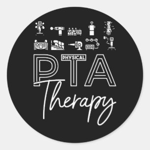 Doctor in de fysiotherapeut assistent collegiaal ronde sticker