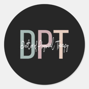 Doctor in de fysiotherapie Boho DPT Ronde Sticker