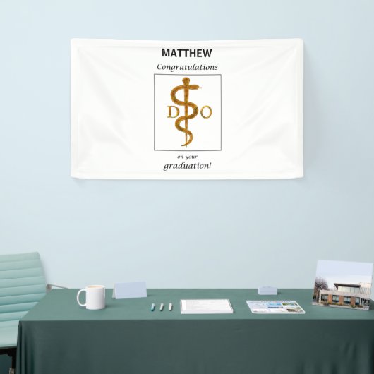 Doctor in de osteopathie Afstuderen gefeliciteerd Spandoek (Beurs)