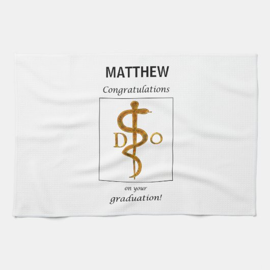 Doctor in de osteopathie Afstuderen gefeliciteerd Theedoek (Horizontaal)