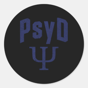 Doctor in de psychologie Psycholoog student Gra Ronde Sticker