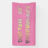 Doctor in de psychologie spandoek (Verticaal)