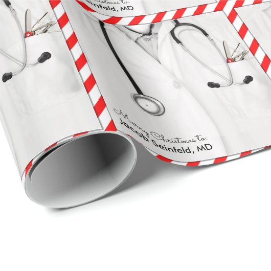 Doctor kerst cadeaupapier (Rol Hoek)