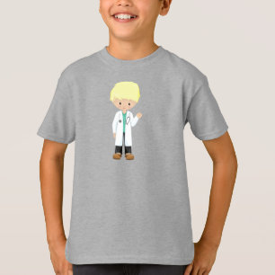 Doctor, lab Coat, Medicine, Cute Boy, blond haar T-shirt