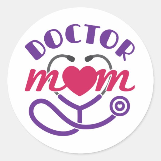 Doctor Mama Ronde Sticker (Voorkant)