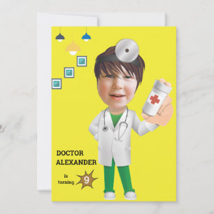 Doctor Medical BOY Fotosensationele FUN Birthday Kaart