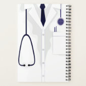 Doctor Medical Coat Male White Planner (Achterkant)