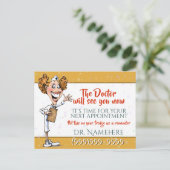 Doctor Medical Reminder  Kaart goud (Staand voorkant)