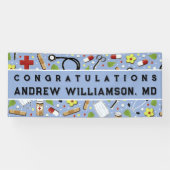 Doctor Medical School Afstuderen Congrats Banner (Horizontaal)