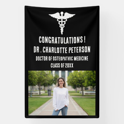 Doctor Medical School Afstuderen Foto Spandoek (Verticaal)
