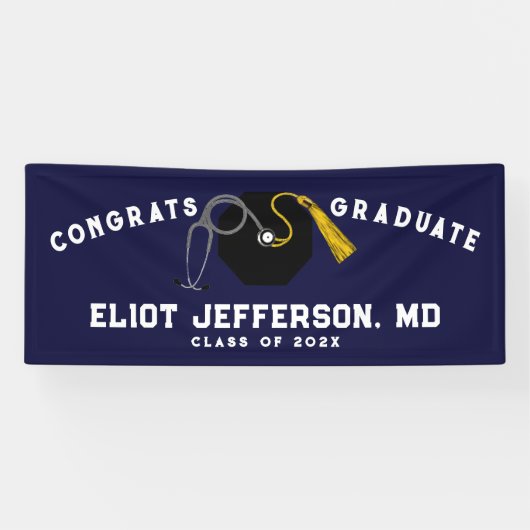Doctor Medical School Afstuderen Spandoek (Horizontaal)