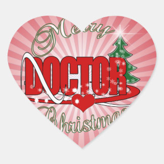 DOCTOR MERRY CHRISTMAS HART STICKER