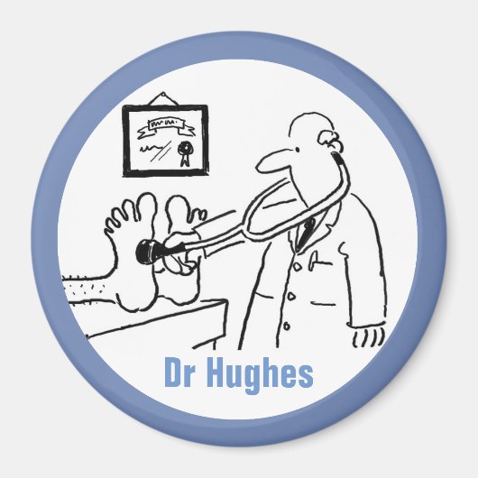 Doctor met Stethoscoop controlefunctie Magneet (Voorkant)