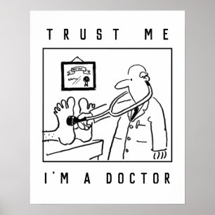 Doctor met Stethoscoop controlefunctie Poster