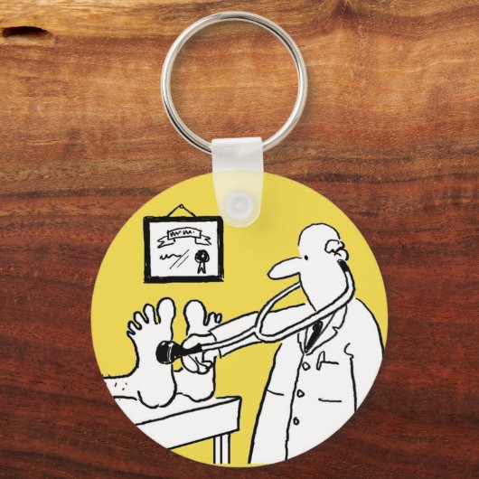 Doctor met Stethoscoop controlefunctie Sleutelhanger (Voorkant)