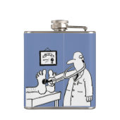 Doctor met Stethoscoop test Feet patiënt Heupfles (Achterkant)