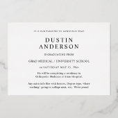Doctor Name 6 Foto Afstuderen Folie Aankondiging (Achterkant)
