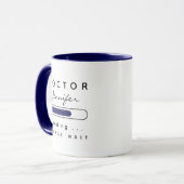 DOCTOR [Name] Loading Navy & White Mok (Voorkant links)