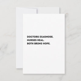 Doctor & Nurse Definition Card – Heartfelt  Bedankkaart