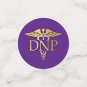 Doctor of Nursing Practice Graduation Purple Gold Confetti (Kleine voorkant)