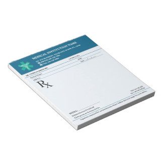 Doctor Prescription Medical RX Pad – Editable Navy Notitieblok