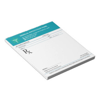 Doctor Prescription Medical RX Pad – Medical Teal Notitieblok