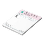 Doctor Prescription Medical RX Pad – Security Rose Notitieblok (Gedraaid)