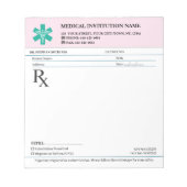 Doctor Prescription Medical RX Pad – Security Rose Notitieblok (Voorkant)