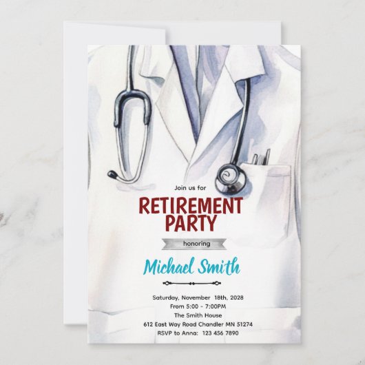 Doctor retirement invitation (Devant)