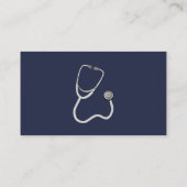 Doctor Stethoscoop Blue Visitekaartje (Achterkant)