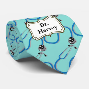 Doctor Stethoscope Pattern Medical Afstuderen Stropdas