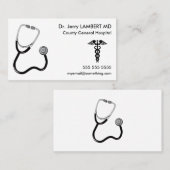 Doctor Stethoscope White Visitekaartje (Voorkant / Achterkant)
