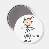 Doctor Stick Figuur Magnet (VROUW) Magneet (Voorkant / Achterkant)