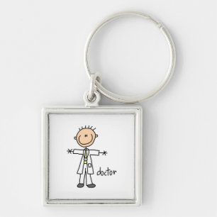 Doctor Stick Figuur Sleutelhanger