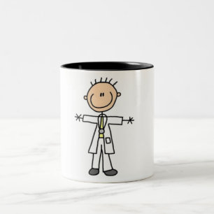 Doctor Stick Figuur Tweekleurige Koffiemok