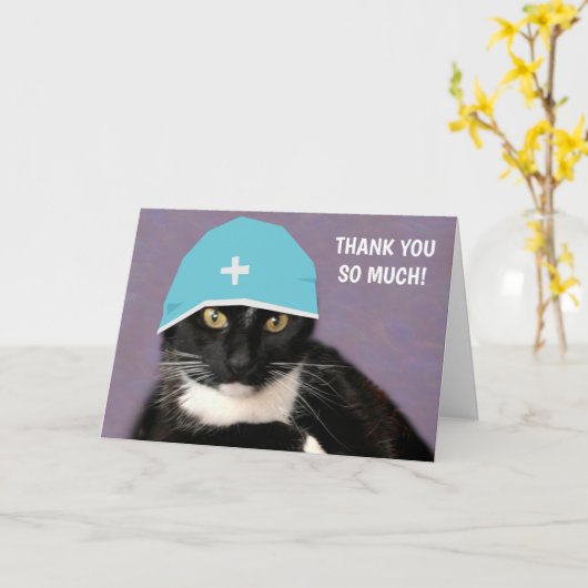 Doctor, verpleegster, medisch bedankt kaart (Gele Bloem)