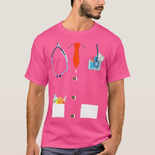 Doctor White Lab Coat Grappig Halloween Kostuum Vo T-shirt
