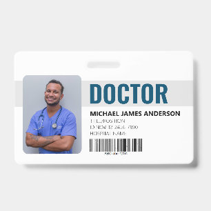 Doctor Ziekenhuisblauw ID-logo Badge