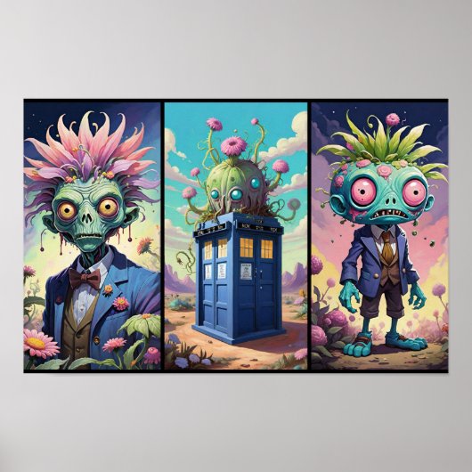 Doctor Zombie Who Poster (Voorkant)