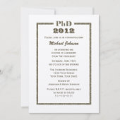 Doctoraat Afstuderen Invitation Metallic Kaart (Voorkant)